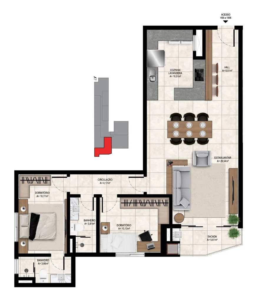 Apartamento em Nossa Senhora das Dores, Santa Maria, foto 3