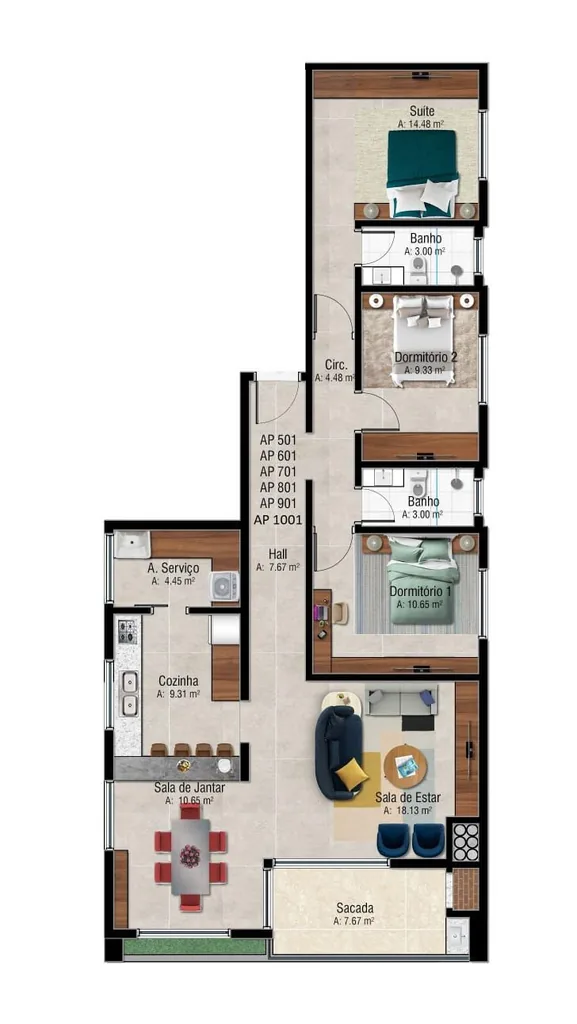Apartamento em Bonfim, Santa Maria, foto 2